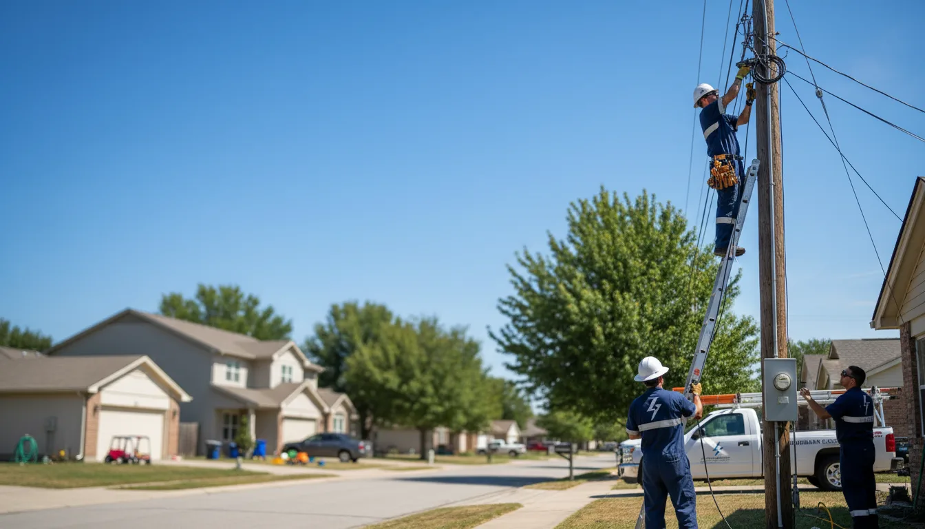 Residential electrician providing installation services in Francitas, TX